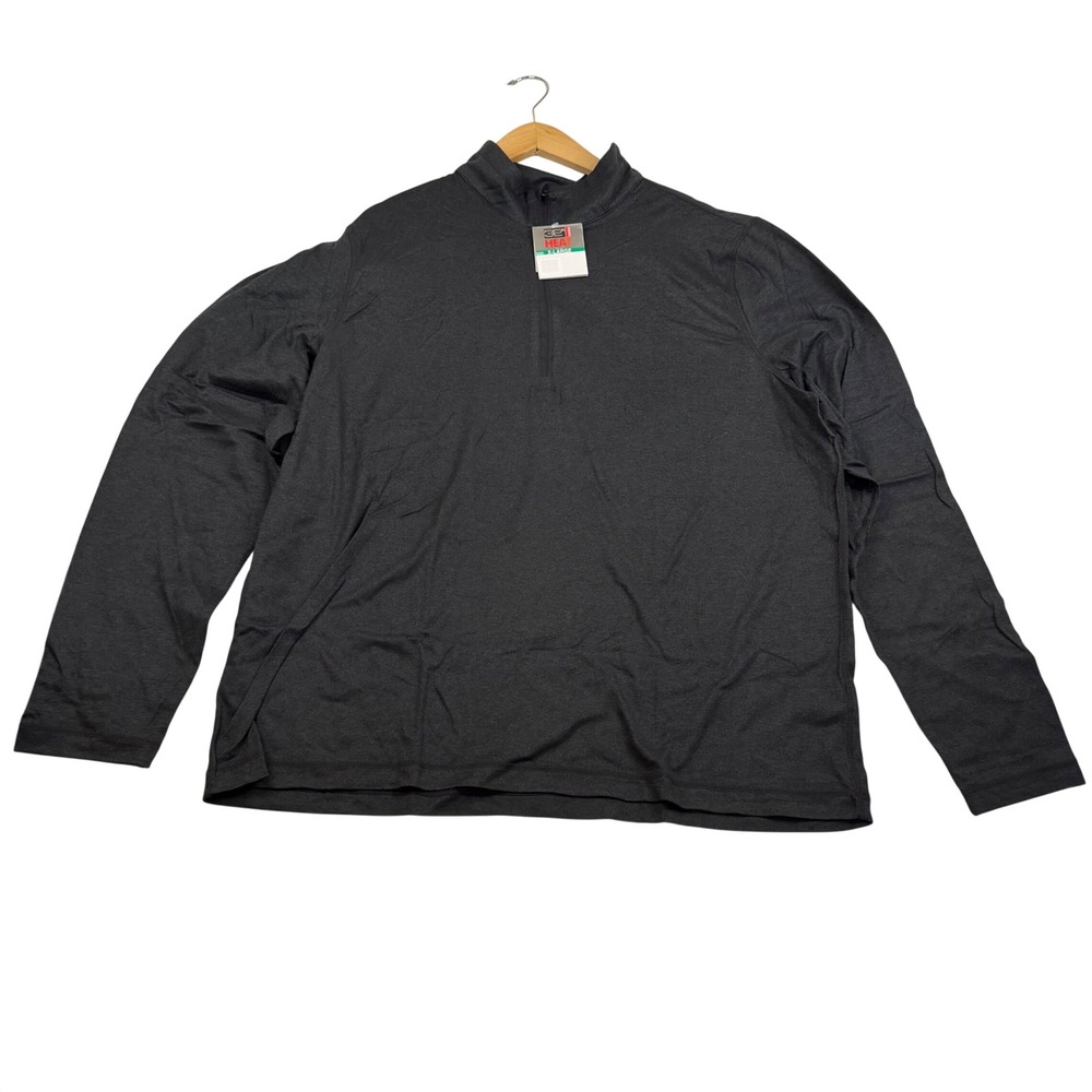 32 Degrees Heat Mens XL Quarter Zip Pullover Charcoal Gray Heather NWT